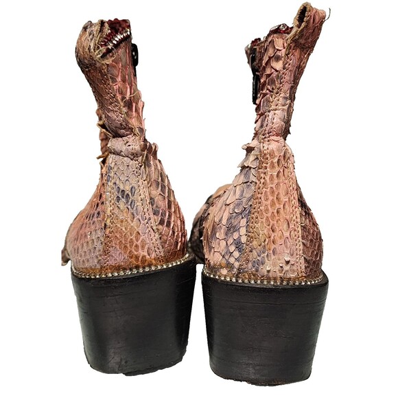 Gianni Barbato Python Ankle Boots Vintage Size EU 38 Made in Italy - Picture 6 of 9